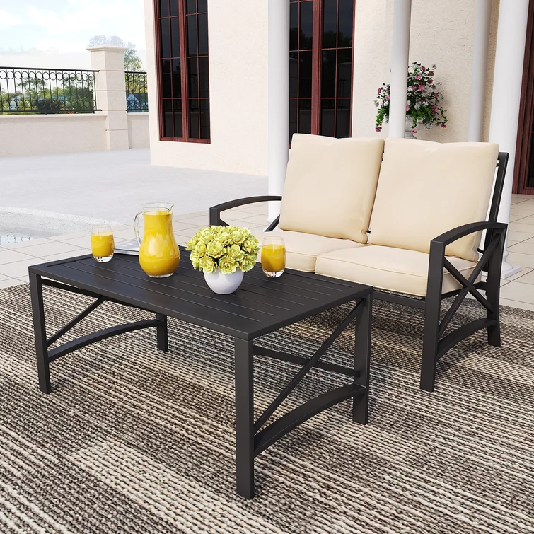 Brionny 6 - Person Outdoor Seating Group with Cushions<!-- --> <!-- -->(Set of 8)