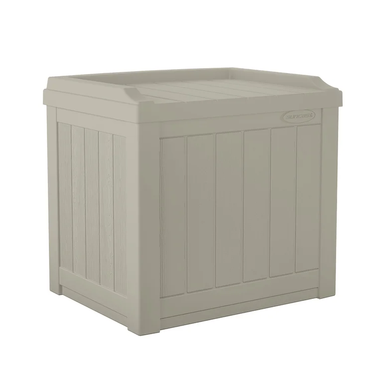 Suncast 22 Gallon Water Resistant Deck Box with Storage Seat