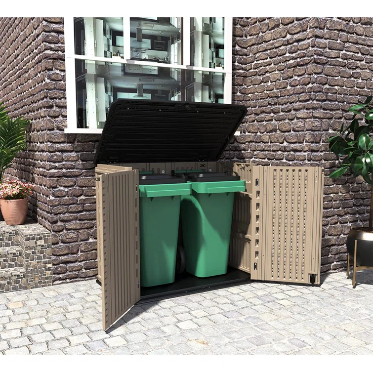 4 ft. 2 in. W x 2 ft. 4 in. D Resin Garage Shed