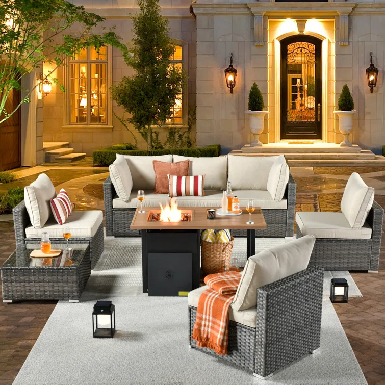 Chaquan 6 - Person Outdoor Seating Group with Cushions