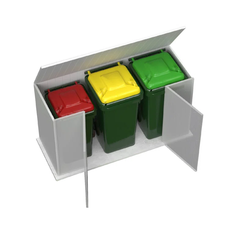 Utility 7 ft. W x 3 ft. D Galvanized Steel Storage Shed