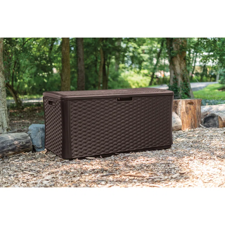 Suncast 134 Gallon Water Resistant Lockable Deck Box
