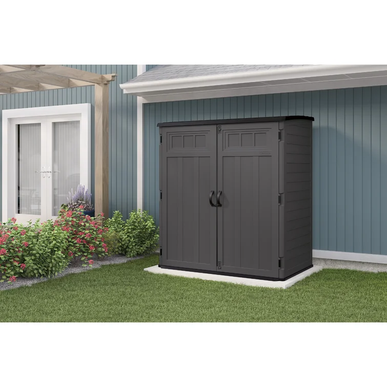 Suncast 5 ft. 10.5 in. W x 3 ft. 8.25 in. D Resin Vertical Storage Shed