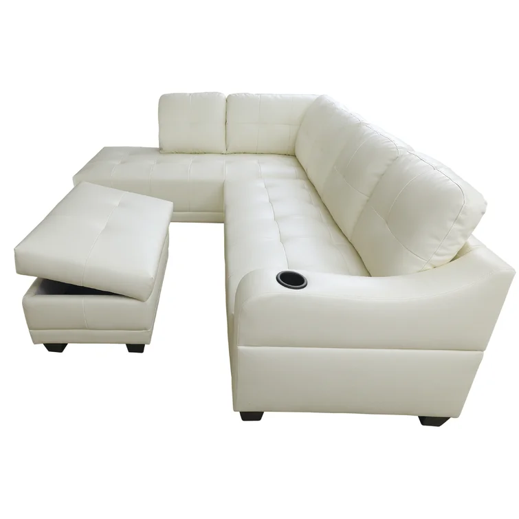 Gioia 3 - Piece Faux Leather Sectional