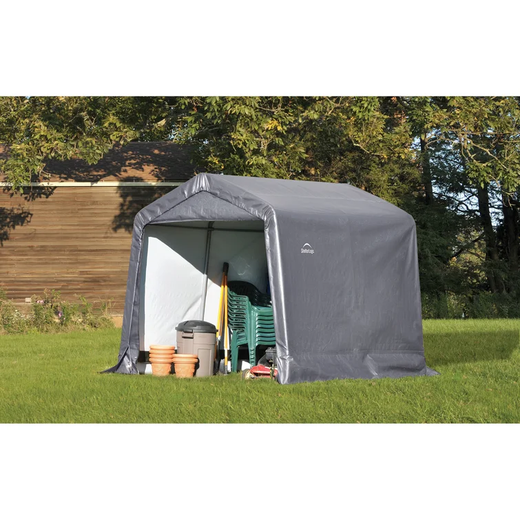 ShelterLogic Shed-in-a-Box 8 x 8 x 8 ft Peak Gray