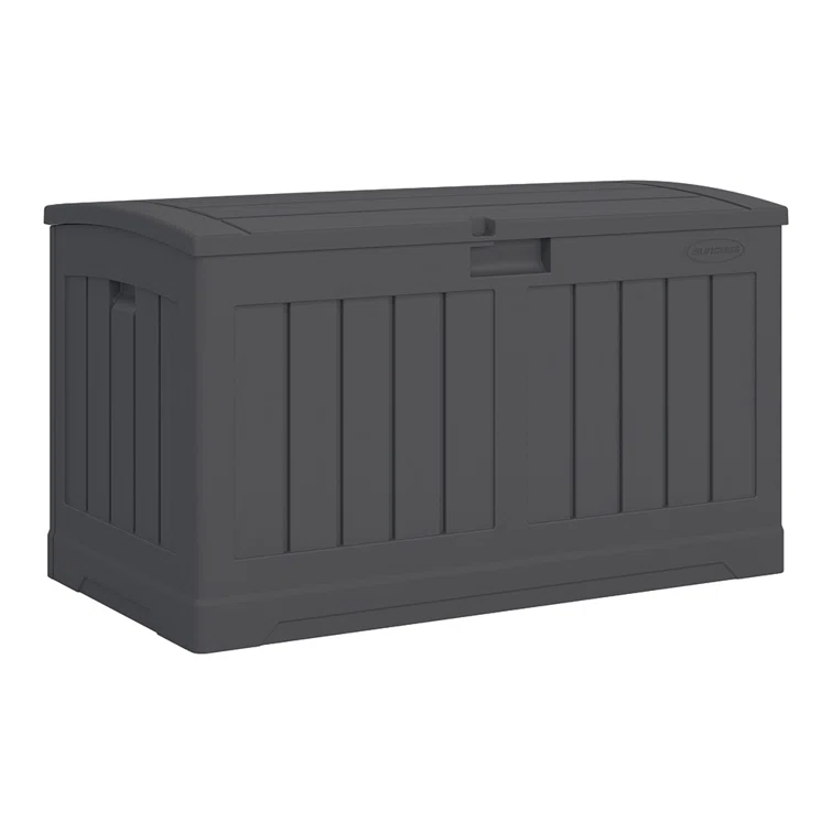 Suncast 50 Gallon Water Resistant Deck Box in Peppercorn