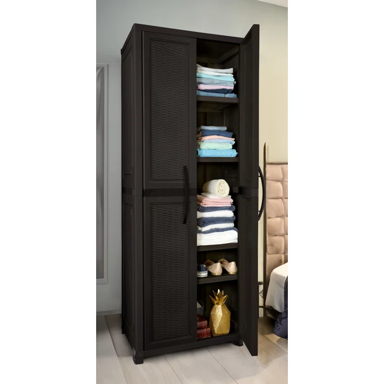 Asmar Plastic Single Storage Cabinet ( 71.85'' H x 27.96'' W x 17.72'' D)