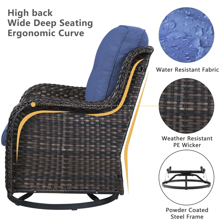 Carolina 5 - Person Outdoor Seating Group with Cushions