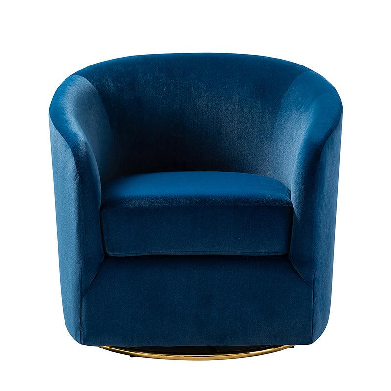 Emanuela Velvet Swivel Barrel Armchair