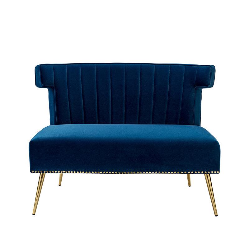 Megara Velvet Armless Wingback Loveseat