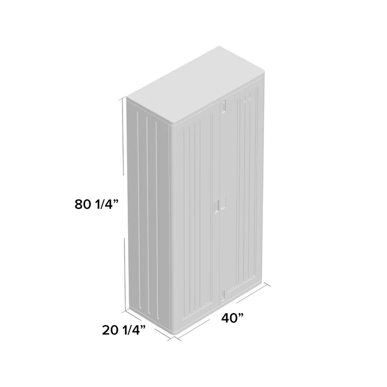 Resin Single Storage Cabinet ( 80.25'' H x 40'' W x 20.25'' D)