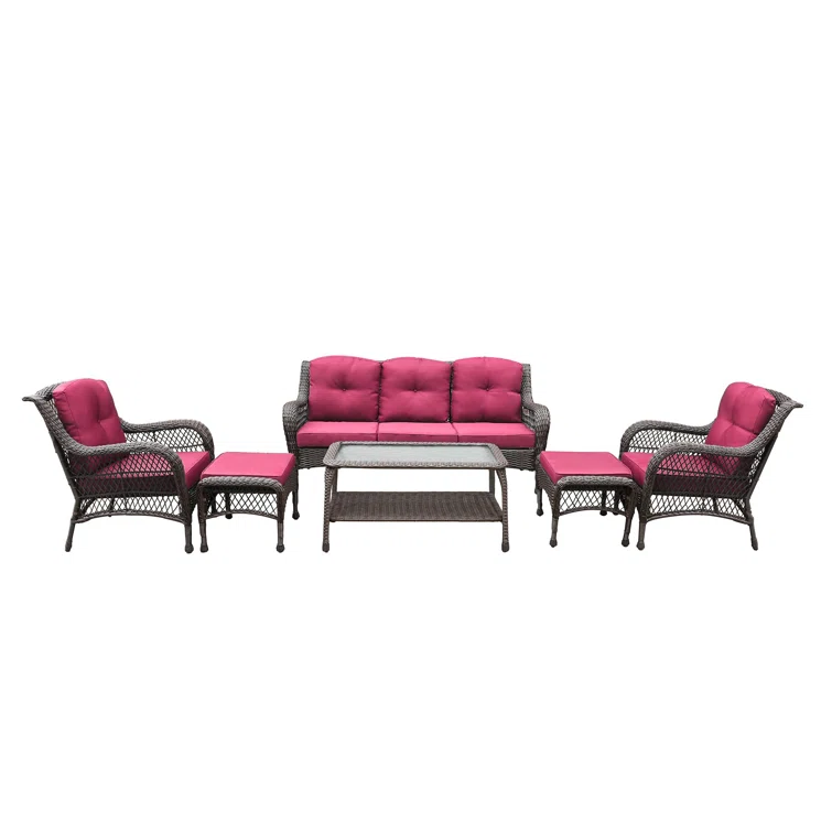 Herrin 5 - Person Outdoor Seating Group with Cushions