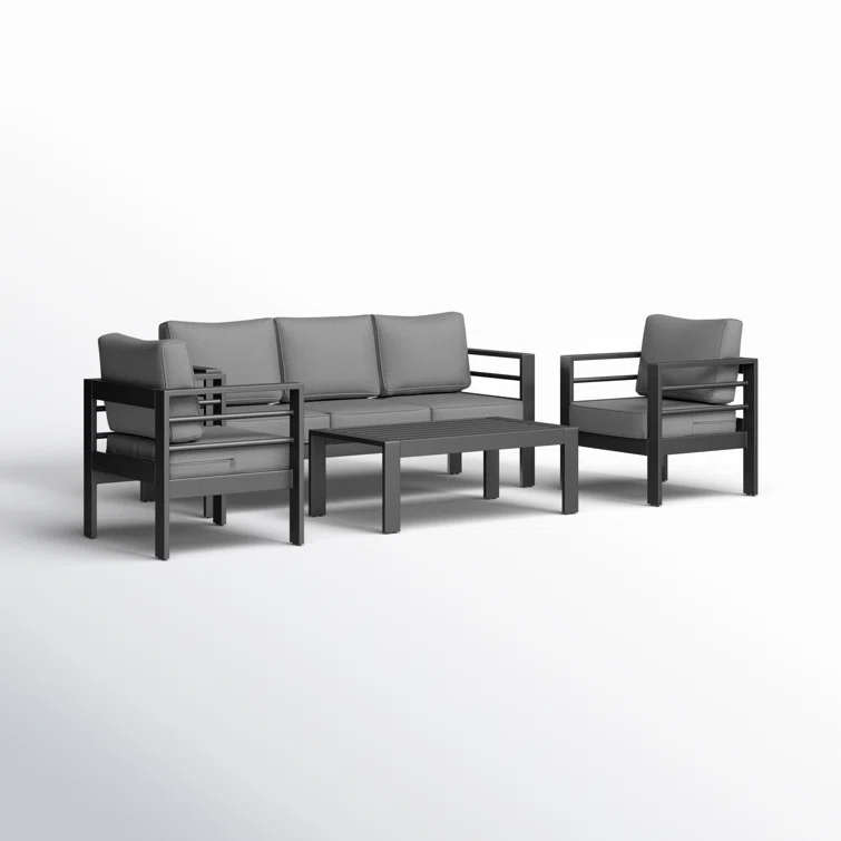 Rolston 5 - Person Outdoor Seating Group with Cushions