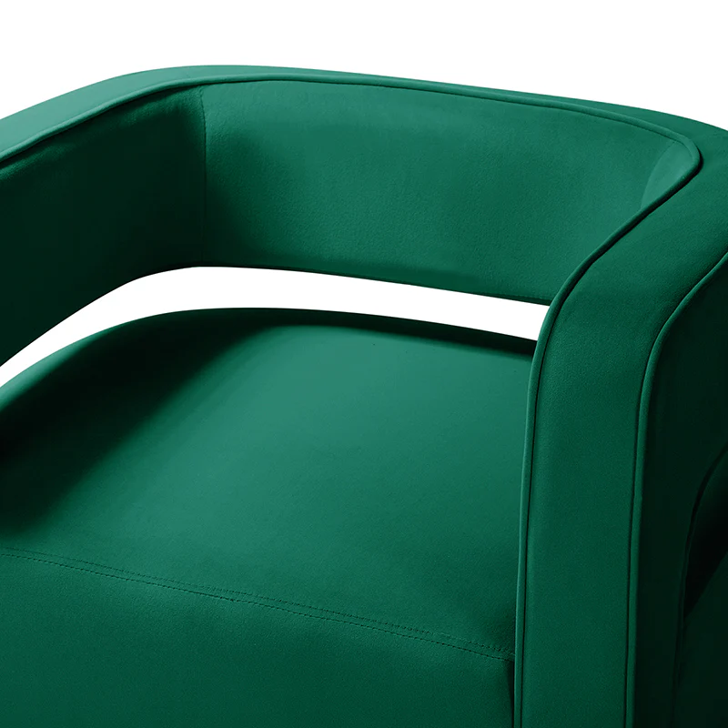 Agata Velvet Swivel Barrel Armchair