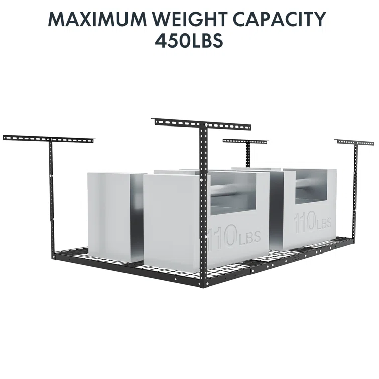 Marzio Steel Height -Adjustable Ceiling Mounted Rack