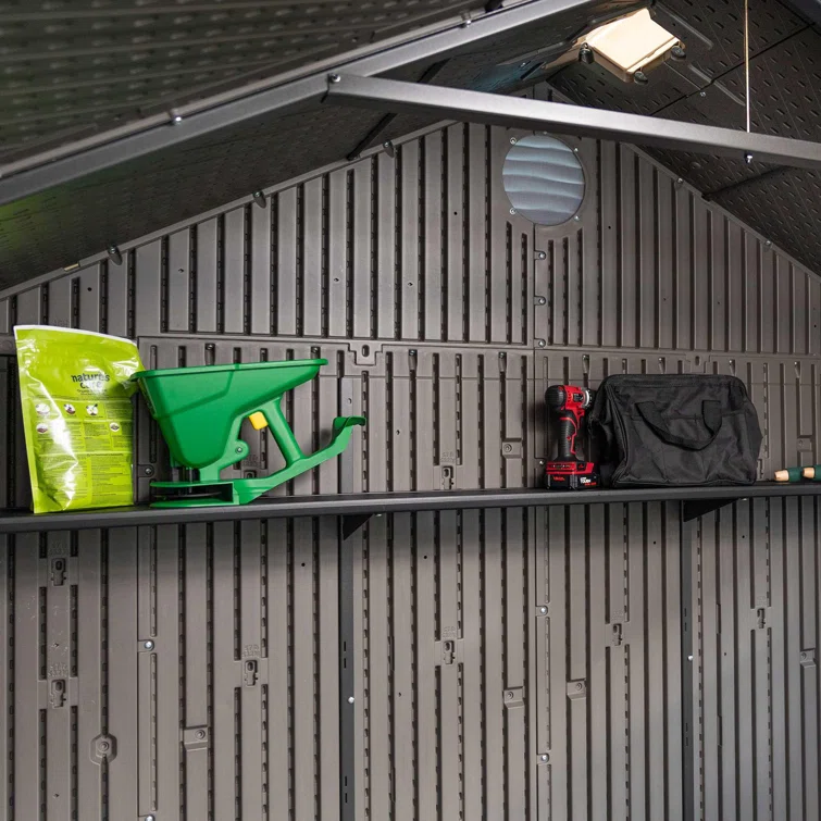 15 Ft. x 8 Ft. High-Density Polyethylene (Plastic) Steel Reinforced Outdoor Storage Shed