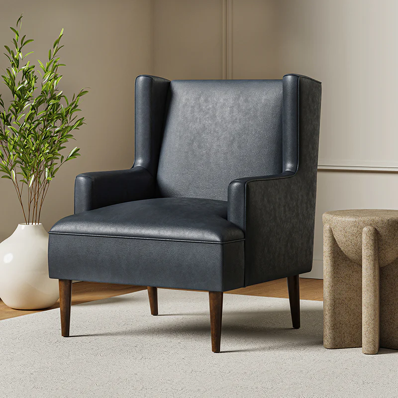 Gregor Vegan Leather Accent Chair