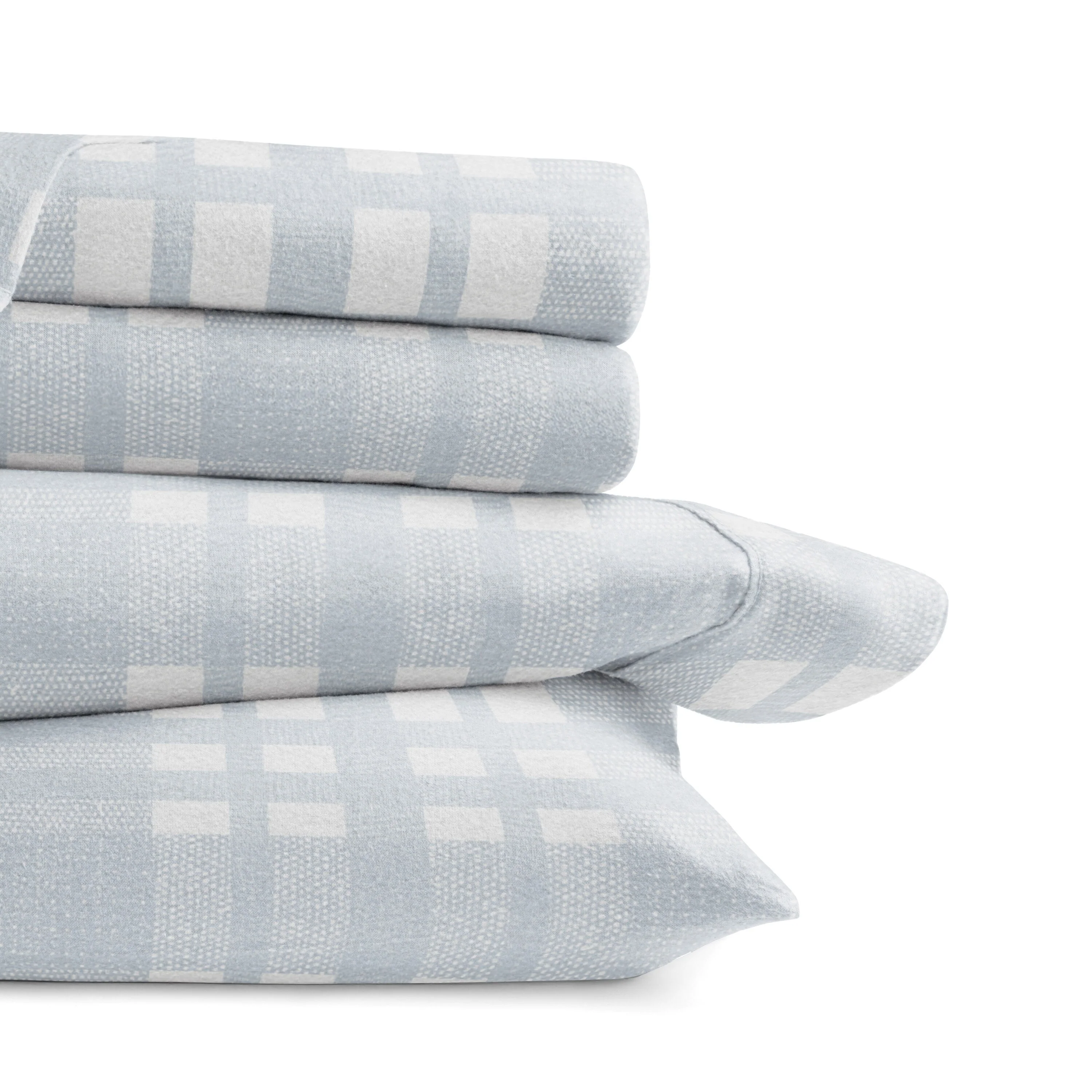 Becky Cameron Woven 4 Piece 100% Cotton Brushed Flannel Deep Pocket Bed Sheet Set