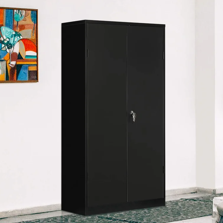 Searra  Metal Garage Storage Cabinet with Lockable doors 72" H x 36" W x 18" D