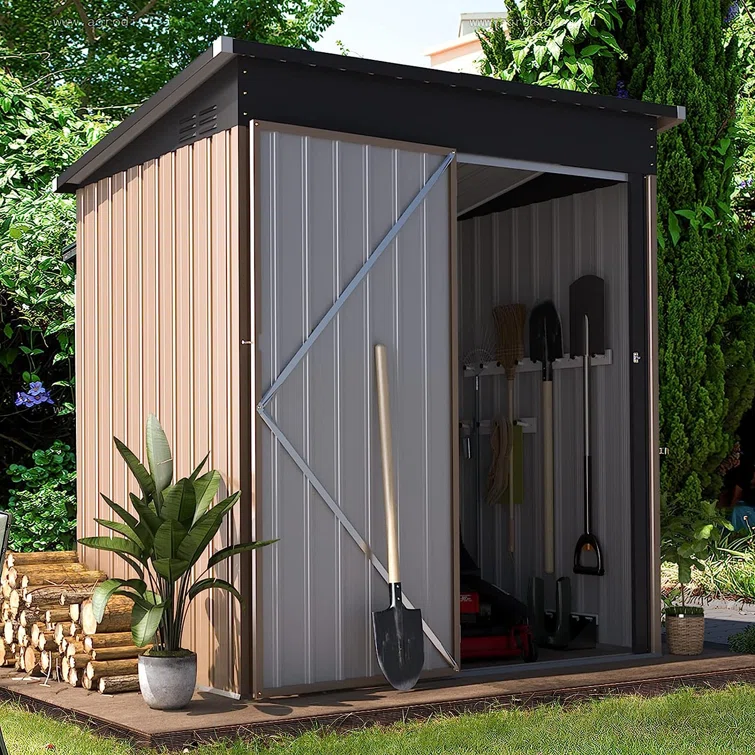 5 ft. W x 3 ft. D Metal Lean-To Storage Shed