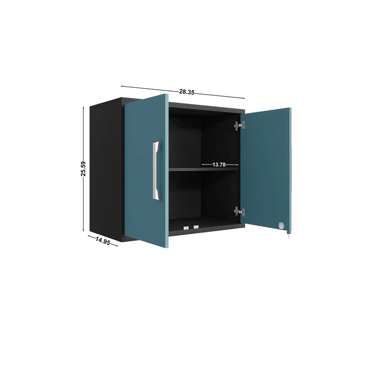 Aseem 2 Piece Single Storage Cabinet ( 25.59'' H x 56.7'' W x 14.96'' D)<!-- --> <!-- -->(Set of 2)