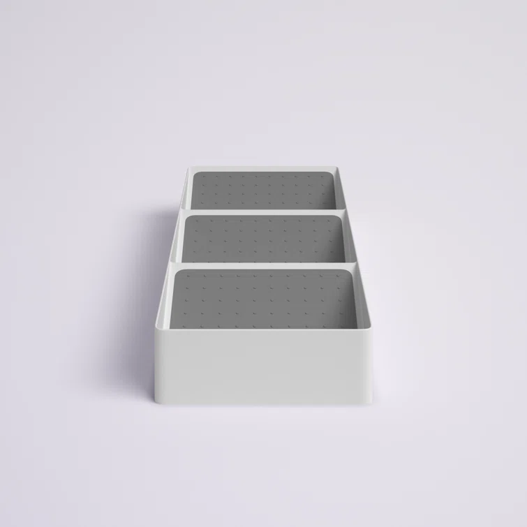 Onella Spice Drawer Organizer- 3-Tier Plastic Nonslip Space Saver Storage Rack with Angled Shelves for Kitchen, Pantry, Office or Bathroom