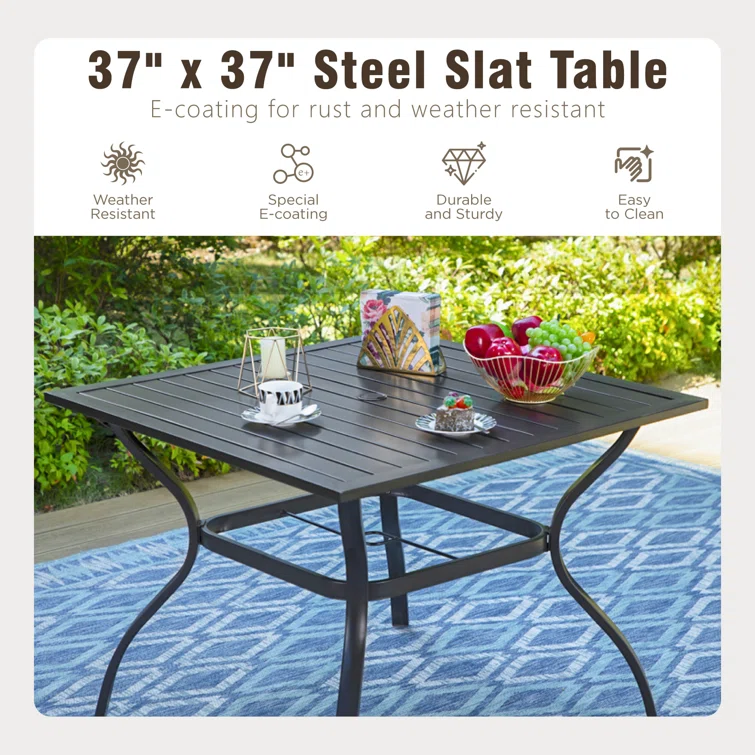 Alyah 4 - Person Square Outdoor Dining Set with Cushions