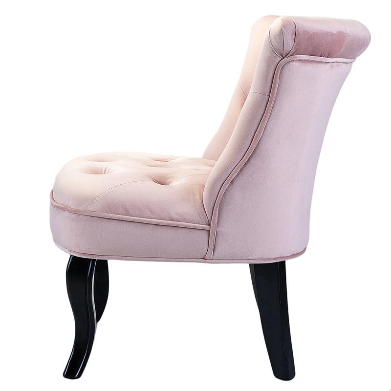Elegantly Curved Jonnie Tufted Vanity Stool