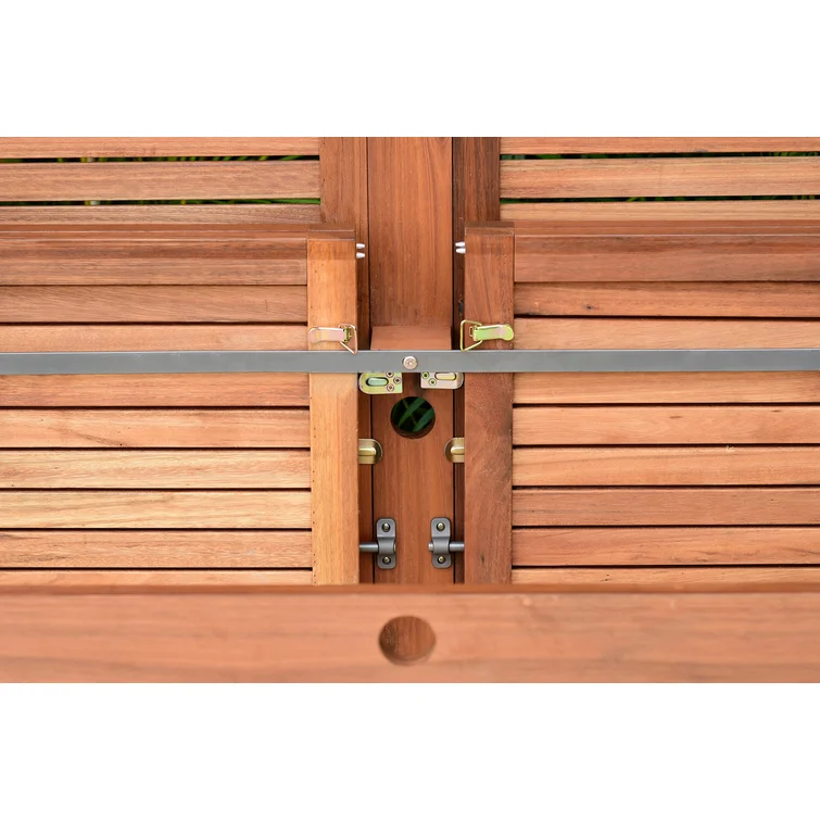 Bischoff 13pc Outdoor Patio 100% FSC Certified Wood Dining Set