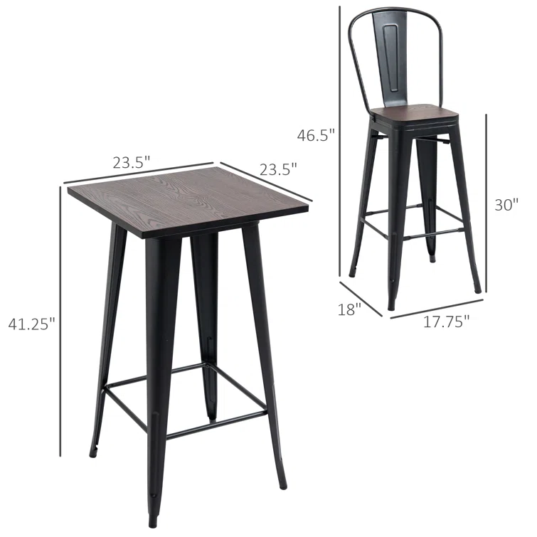 Wasser 3;3 - Piece Dining Set