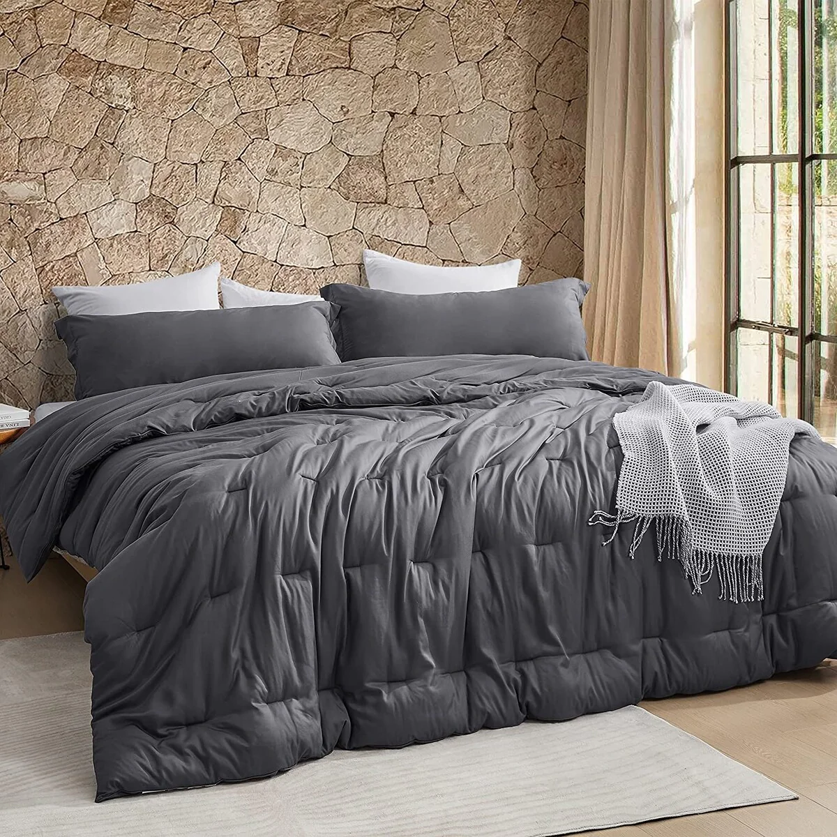 Butter - Coma Inducer? Oversized Cooling Comforter Set - Peppercorn Gray