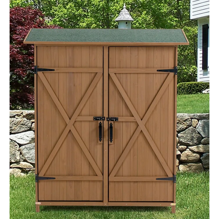 Solid Wood Lean-To Tool Shed