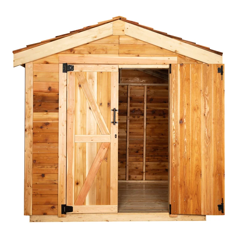 Cedar Gable 7.3 ft. W x 7 ft. D Solid Wood Storage Shed