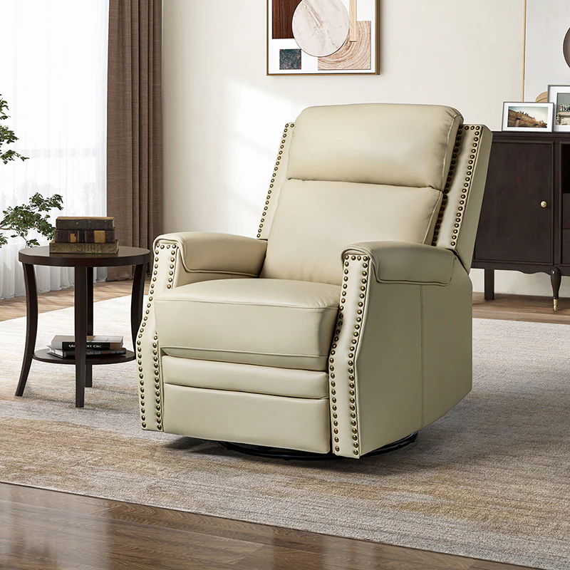 Hieronymus Genuine Leather Power Rocking Recliner