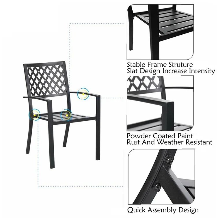 Stines 2 - Person Round Outdoor Dining Set