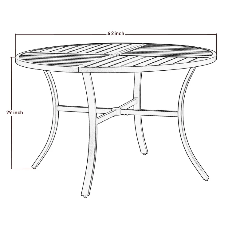 Alyah 4 - Person Round Outdoor Dining Set with Cushions