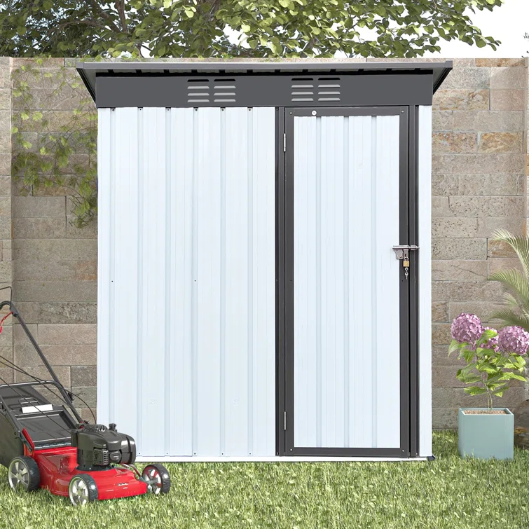5' x 3' Outdoor Metal Storage Shed, Outdoor Storage with Single Lockable Door, Tool Shed
