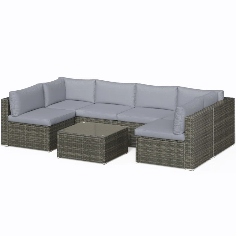 Celinez 6 - Person Outdoor Seating Group with Cushions