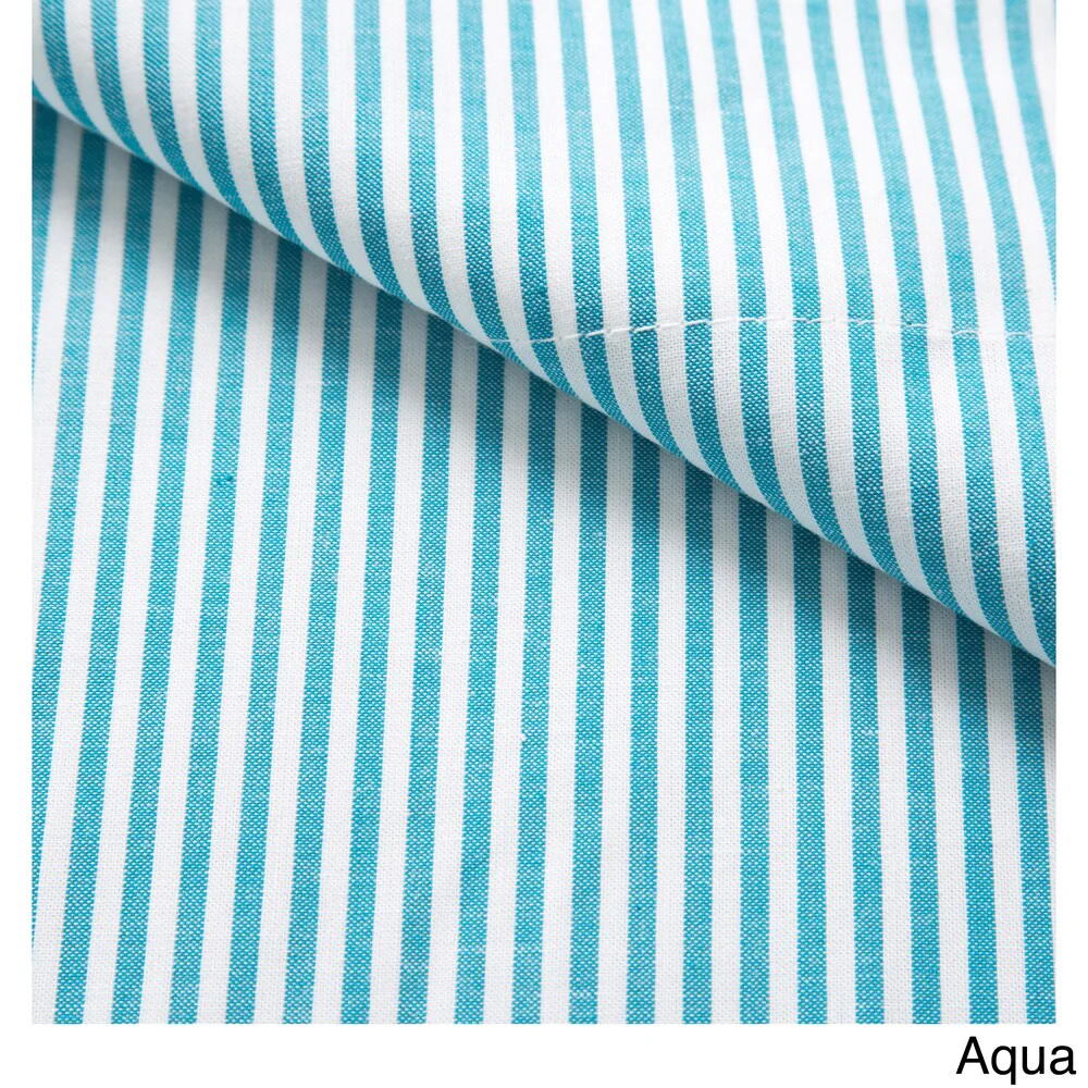 Oxford Stripe 100-percent Cotton Yarn Dyed King Pillow Cases