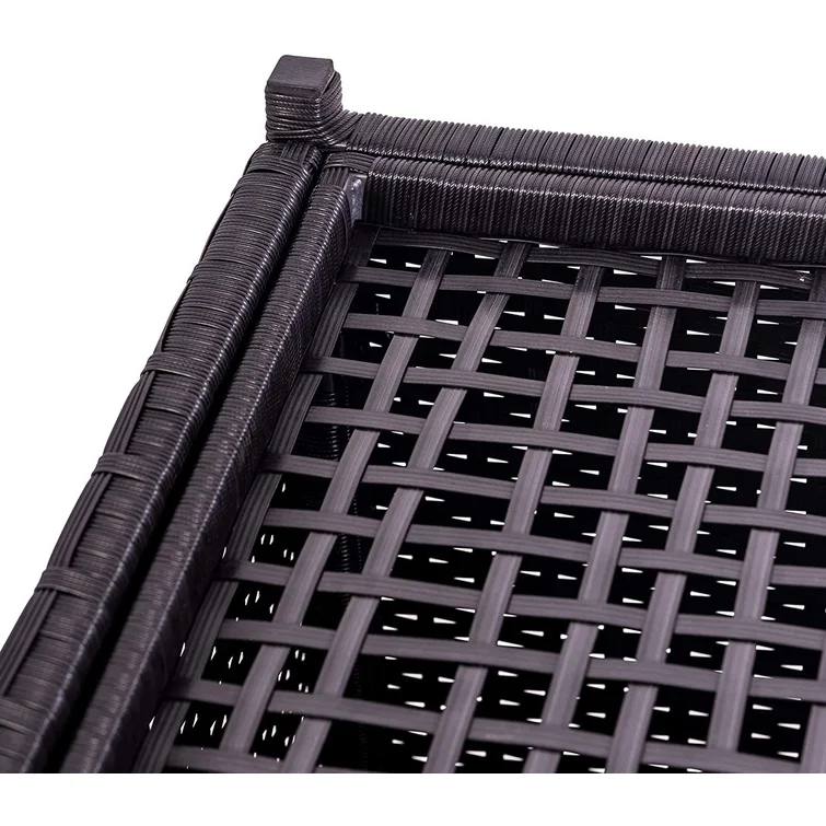 Aura Outdoor 40.16'' W 60 Gallons Wicker Deck Box in Black