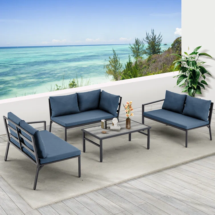 Justise 6 - Person Outdoor Seating Group with Cushions