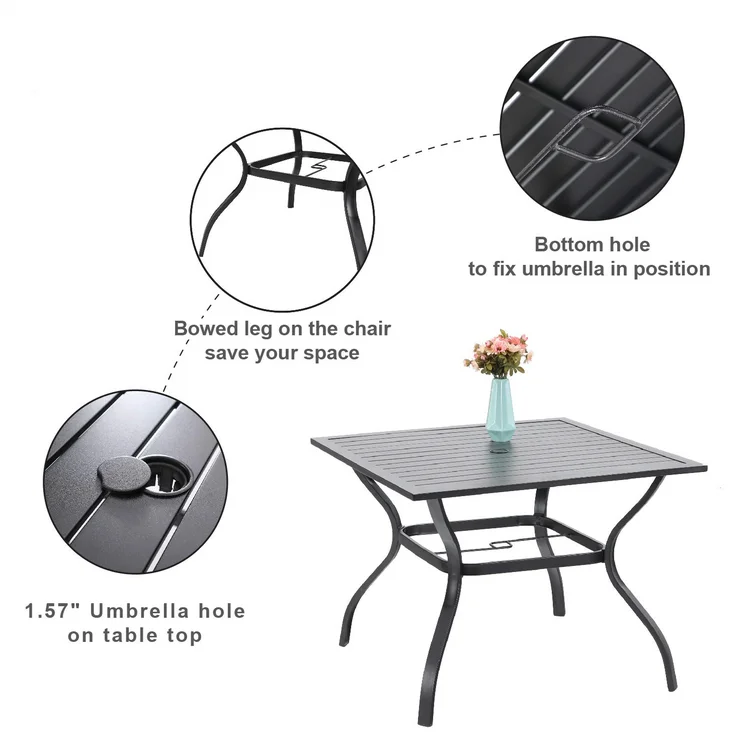 Alyah 4 - Person Square Outdoor Dining Set