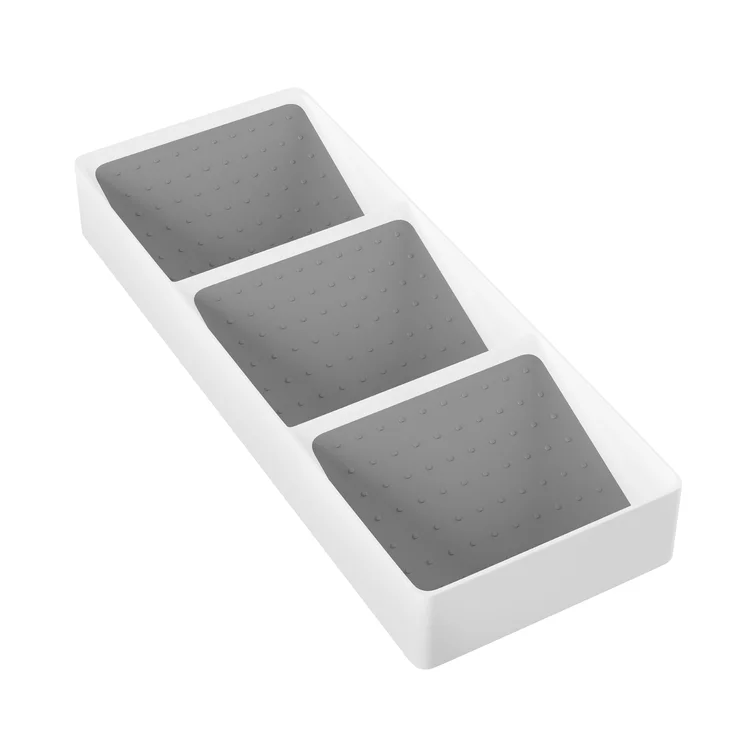Onella Spice Drawer Organizer- 3-Tier Plastic Nonslip Space Saver Storage Rack with Angled Shelves for Kitchen, Pantry, Office or Bathroom