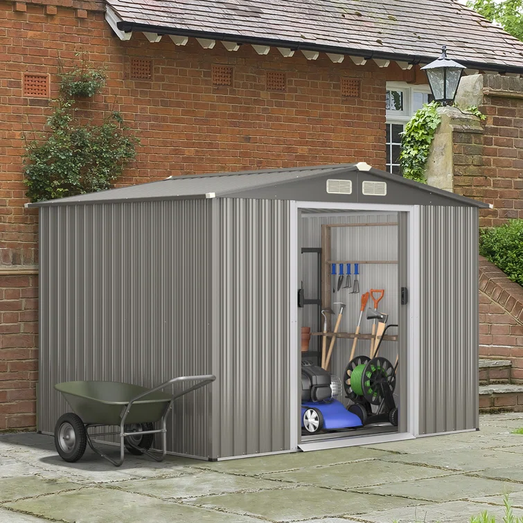 8.5 ft. W x 6 ft. D Galvanized Steel Storage Shed
