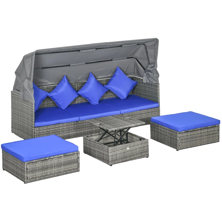 Calanda 5 - Person Outdoor Seating Group with Cushions