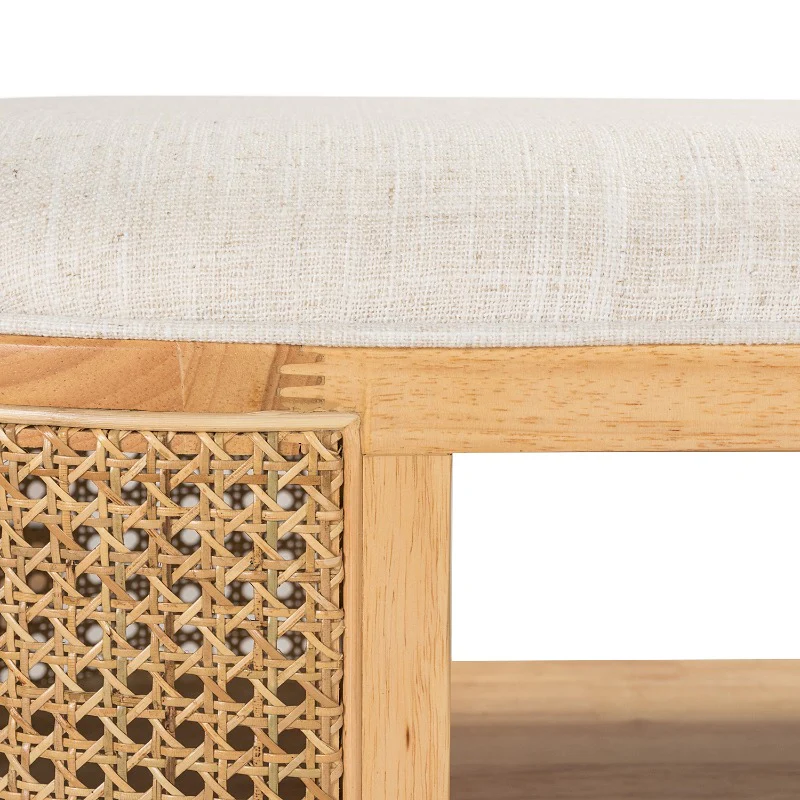 Myrna Cane Storage Bench