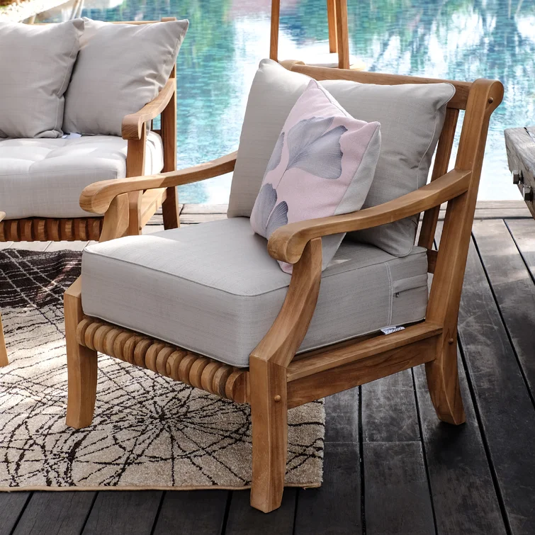 Jo 5 - Person Teak Outdoor Seating Group with Cushions