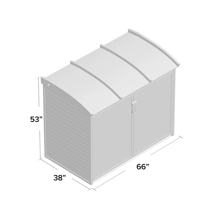 Large Horizontal Refuse Storage Shed