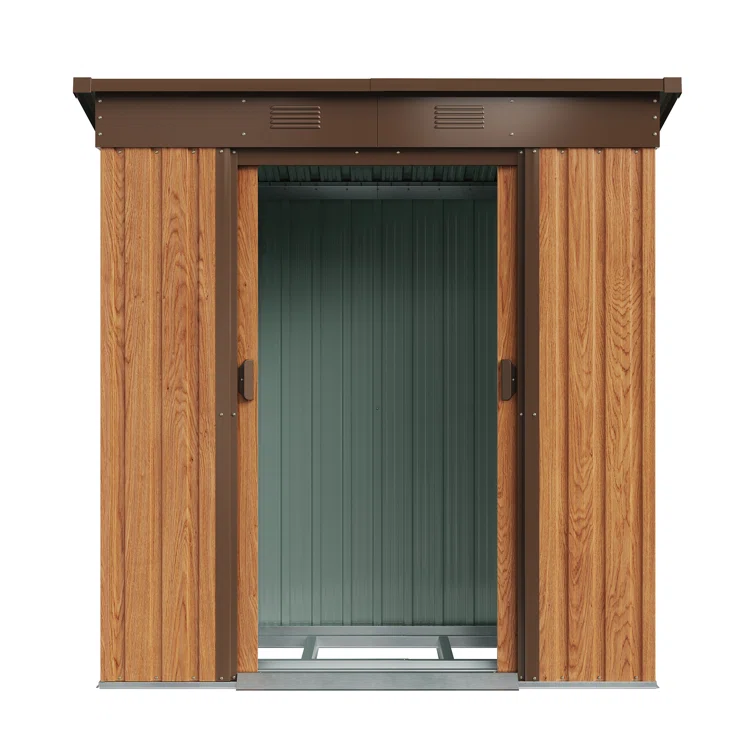 6 ft. W x  4 ft. D Metal Lean-To Storage Tool Shed