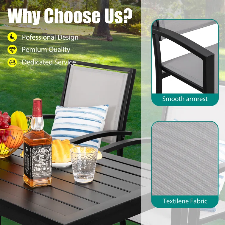 Zaye 4 - Person Rectangular Outdoor Dining Set